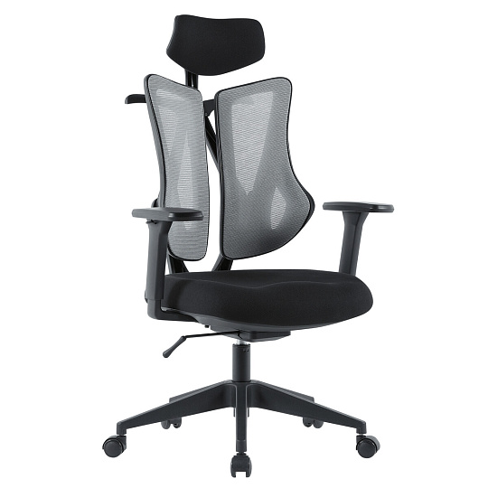 Kancelářská židle, synchronní mechanismus, šedá síťovina, KA-H3245 GREY