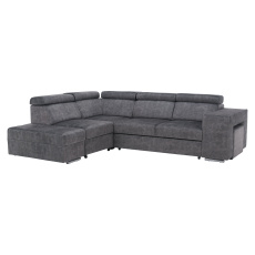 Sedací souprava, šedá, levá, MALAGA