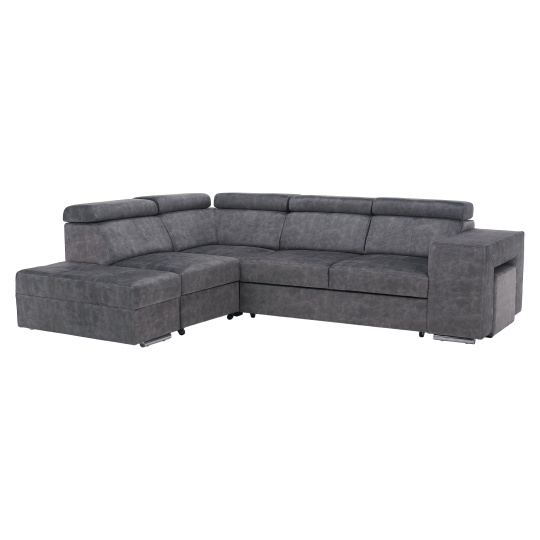 Sedací souprava, šedá, levá, MALAGA Sedací souprava, šedá, levá, MALAGA