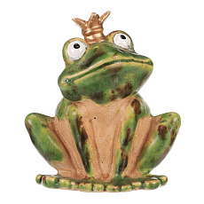 Žába s korunkou - keramická figurka, vel. S, zelená Žába s korunkou - keramická figurka, vel. S, zelená