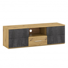 RTV stolek B, dub artisan/šedý beton, ERIDAN RTV stolek B, dub artisan/šedý beton, ERIDAN