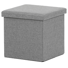 Taburet s úložným prostorem, šedá, látka, TAB-461 GREY2 Taburet s úložným prostorem, šedá, látka, TAB-461 GREY2