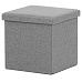 Taburet s úložným prostorem, šedá, látka, TAB-461 GREY2