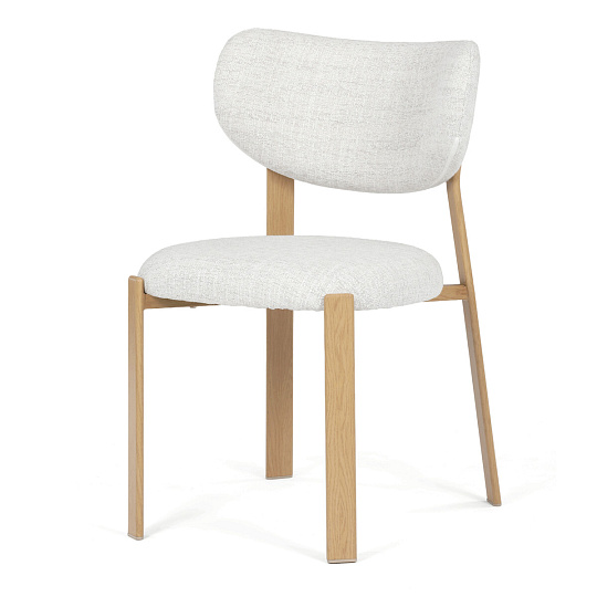 Jídelní židle, bílá, látka, HC-L3125 OAK Jídelní židle, bílá, látka, HC-L3125 OAK