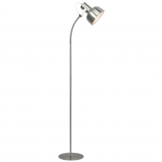 Stojací lampa v retro stylu, kov, matný nikl, AVIER TYP 2 Stojací lampa v retro stylu, kov, matný nikl, AVIER TYP 2
