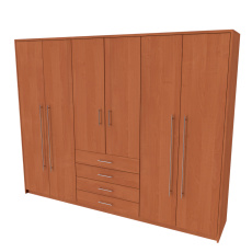 NÁBYTEK MIKULÍK s.r.o. AURA XXL - šatní skříň, 270x53x213cm Dekor: olše NÁBYTEK MIKULÍK s.r.o. AURA XXL - šatní skříň, 270x53x213cm Dekor: olše