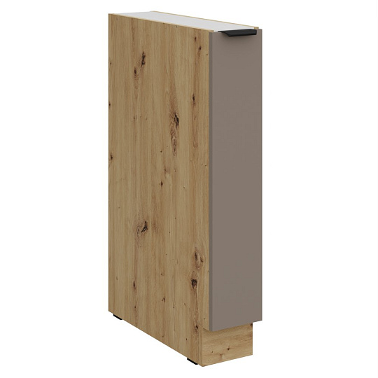 Spodní skříňka s výsuvným košem, sandgrau/dub artisan, FRISBO 15 D CARGO BB Spodní skříňka s výsuvným košem, sandgrau/dub artisan, FRISBO 15 D CARGO BB