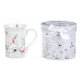 Hrnek porcelánový - 320 ml, dárkové balení, zimní krajina s ledními medvědy