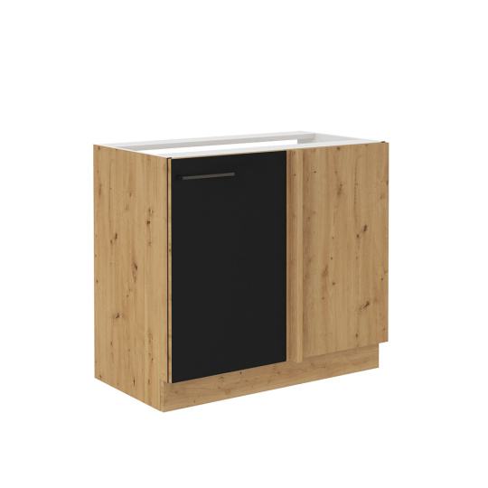 Spodní kuchyňská skříňka, černý mat / dub artisan, Monro 105 ND 1FFBB Spodní kuchyňská skříňka, černý mat / dub artisan, Monro 105 ND 1FFBB
