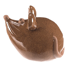Myš - keramická figurka, vel. S, barva hnědá