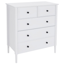 Komoda, bílá/černá, TEANA