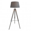 Stojací lampa, šedá / přírodní, JADE Typ 11