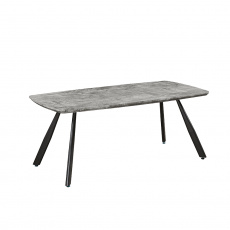 Jídelní stůl, beton / černá, 180x90 cm, ADELON Jídelní stůl, beton / černá, 180x90 cm, ADELON