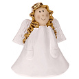 Anděl - keramická figurka, bílé šaty