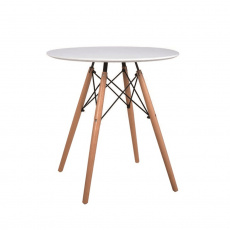 Jídelní stůl, bílá / buk, průměr 60 cm, Gamin NEW 60 Jídelní stůl, bílá / buk, průměr 60 cm, Gamin NEW 60