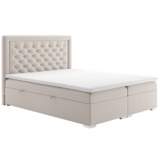 Postel boxspring, krémová, 180x200, DORMAN Postel boxspring, krémová, 180x200, DORMAN