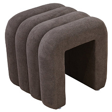 Designový taburet, hnědá látka, SUNDO