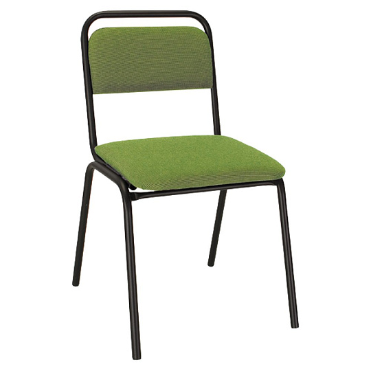 Zasedací židle, stohovatelná, zelená, VISITOR