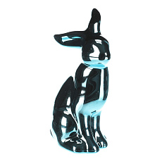 Zajíc - figurka z porcelánu, vysoký lesk, vel. S, barva modrá Zajíc - figurka z porcelánu, vysoký lesk, vel. S, barva modrá