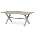 Zahradní stůl 180x100cm, hliník, polywood, béžová, AZT-S1510 OAK