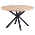 Jedálenský stůl, dub sonoma / čierna, průměr 120 cm, MEDOR