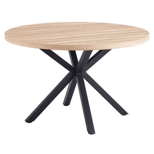 Jedálenský stůl, dub sonoma / čierna, průměr 120 cm, MEDOR Jedálenský stůl, dub sonoma / čierna, průměr 120 cm, MEDOR