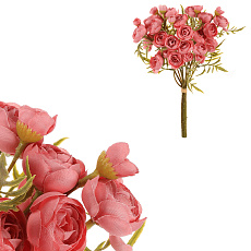 Ranunculus - umělá kytice, drobné květy, starorůžový Ranunculus - umělá kytice, drobné květy, starorůžový