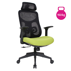 Kancelářské křeslo, zelená/černá, nosnost 150 kg, SULIVAN Kancelářské křeslo, zelená/černá, nosnost 150 kg, SULIVAN
