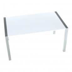 Jídelní stůl, rozkládací, MDF / kov, bílá extra vysoký lesk HG, 150-190-230x90 cm, DARO Jídelní stůl, rozkládací, MDF / kov, bílá extra vysoký lesk HG, 150-190-230x90 cm, DARO