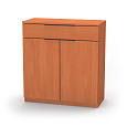 NÁBYTEK MIKULÍK s.r.o. VARIO 1 - komoda, 60 až 90cm × 86,5 × 40,5cm Šířka: 80cm, Dekor: olše, Úchytka: Černá