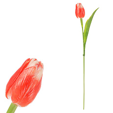 Tulipán plastový - řezaná květina, lososová, cena za 1 ks Tulipán plastový - řezaná květina, lososová, cena za 1 ks