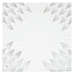 Ubrus šedý - stříbrné stromky v rozích, 100% polyester, 80 x 80 cm