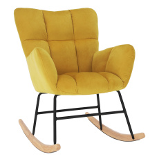 Designové houpací křeslo, žlutá, KEMARO Designové houpací křeslo, žlutá, KEMARO