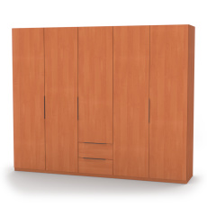 NÁBYTEK MIKULÍK s.r.o. VARIO XXL - šatní skříň, 250x52x205cm Dekor: olše, Úchytka: Černá NÁBYTEK MIKULÍK s.r.o. VARIO XXL - šatní skříň, 250x52x205cm Dekor: olše, Úchytka: Černá