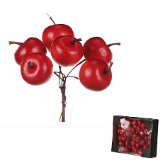 Jablíčka na drátku - umělá, červená, cena za balení (36 ks) Jablíčka na drátku - umělá, červená, cena za balení (36 ks)
