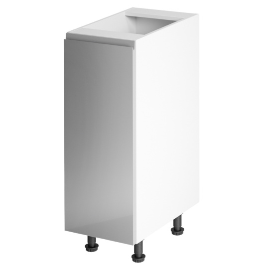 Spodní skříňka, bílá / šedá extra vysoký lesk, levá, AURORA D30 Spodní skříňka, bílá / šedá extra vysoký lesk, levá, AURORA D30