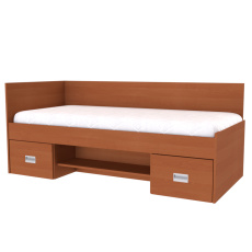NÁBYTEK MIKULÍK s.r.o. GALA -postel 90x200cm, 2 zvýšená čela (včetně roštu) Dekor: olše NÁBYTEK MIKULÍK s.r.o. GALA -postel 90x200cm, 2 zvýšená čela (včetně roštu) Dekor: olše