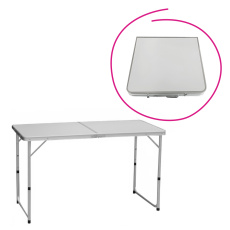 Skládací kempinkový stůl, 120 cm, hliník/MDF, KEPI TYP 1 Skládací kempinkový stůl, 120 cm, hliník/MDF, KEPI TYP 1