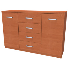 NÁBYTEK MIKULÍK s.r.o. JONY 3 - komoda se zásuvkami a dvířky, 130x86cm Dekor: olše NÁBYTEK MIKULÍK s.r.o. JONY 3 - komoda se zásuvkami a dvířky, 130x86cm Dekor: olše