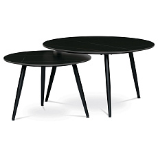 Konferenční stolek 80x80x45cm, slinutá keramika, mramor, AHG-403 BK