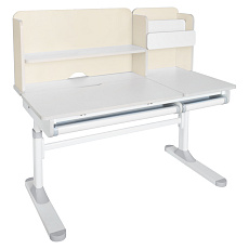 Rostoucí psací stůl, natural/bílá, LEDIN