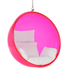 Závěsné křeslo, růžová/stříbrná/bílá, BUBBLE TYP 1 Závěsné křeslo, růžová/stříbrná/bílá, BUBBLE TYP 1