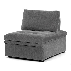 Rozkládací křeslo, šedá, látka, ASB-C3410 GREY2