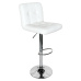 Barová židle, ekokůže bílá/chrom, KANDY 2 NEW