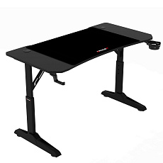 Pevný herní stůl 120x60cm, výběr výšky, melamin, carbon, LT-H1112 BK Pevný herní stůl 120x60cm, výběr výšky, melamin, carbon, LT-H1112 BK