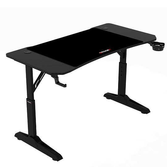 Pevný herní stůl 120x60cm, výběr výšky, melamin, carbon, LT-H1112 BK Pevný herní stůl 120x60cm, výběr výšky, melamin, carbon, LT-H1112 BK