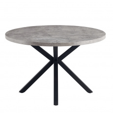 Jedálenský stůl, betón / čierna, průměr 120 cm, MEDOR Jedálenský stůl, betón / čierna, průměr 120 cm, MEDOR