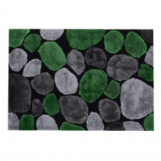 Koberec, zelená / šedá / černá, 80x150, PEBBLE TYP 1 Koberec, zelená / šedá / černá, 80x150, PEBBLE TYP 1