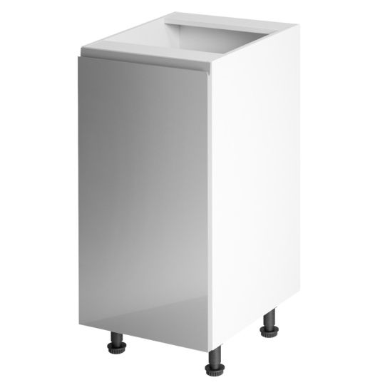 Spodní skříňka, bílá / šedá extra vysoký lesk, levá, AURORA D40 Spodní skříňka, bílá / šedá extra vysoký lesk, levá, AURORA D40