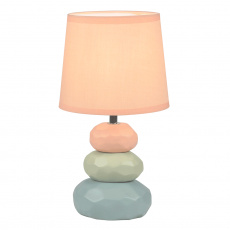 Stolní lampa, oranžová / zelená / modrá, LENUS Stolní lampa, oranžová / zelená / modrá, LENUS